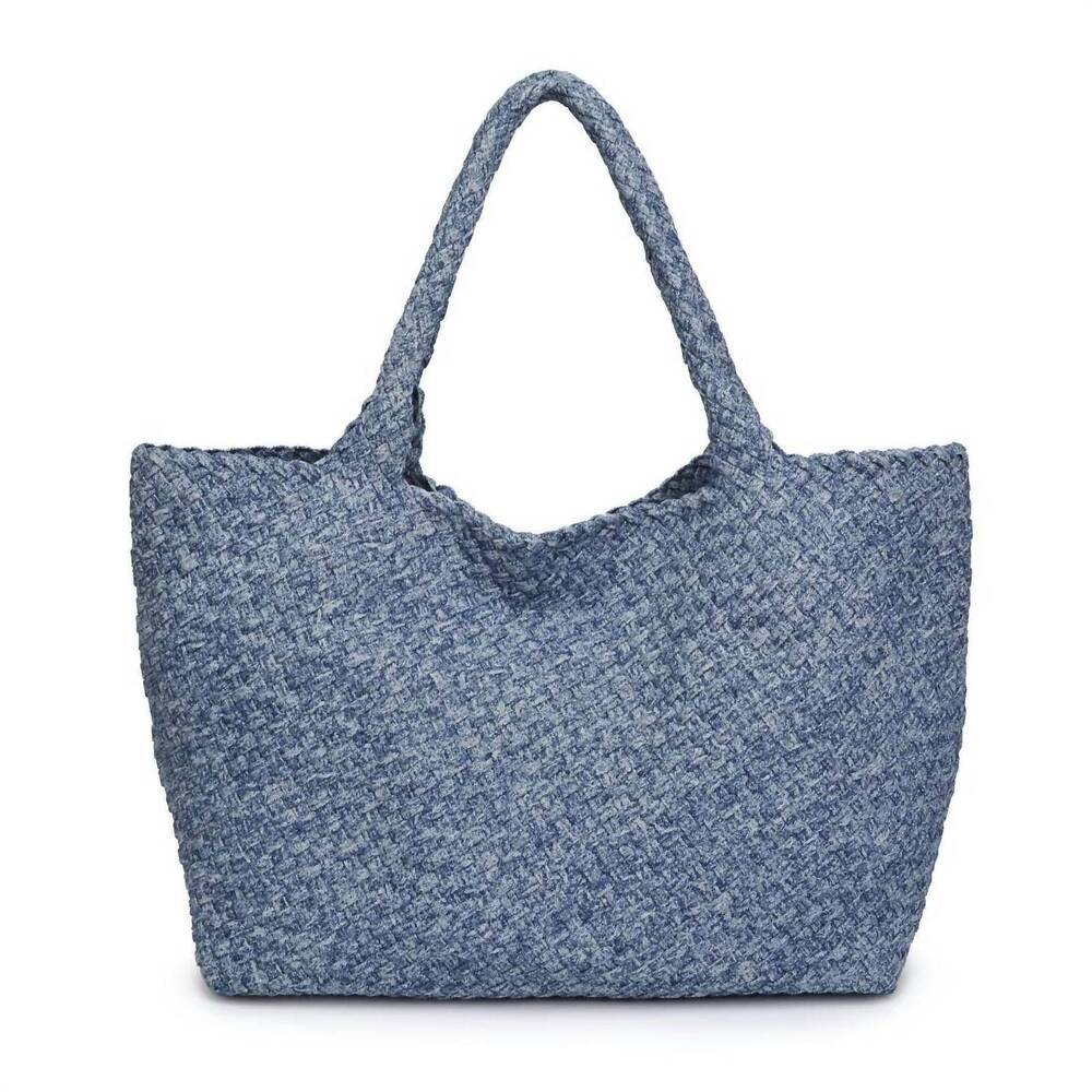 NEW SOL AND SELENE women's sky's the limit large tote in denim
